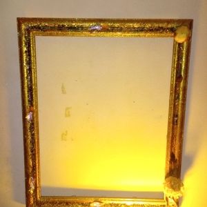 Beautiful gold frame with light and 2x11/2fy Dream Catcher. Created by SAG🍒